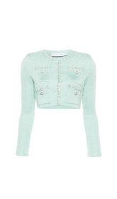 MINT SEQUIN KNIT CARDIGAN